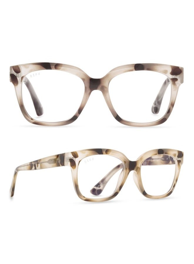 DIFF Compliments by DIFF Eyewear - AVA 1 - Designer UV400 Blue Light Blocking Reading Glasses for Men and Women, CREAM TORTOISE - Image 1