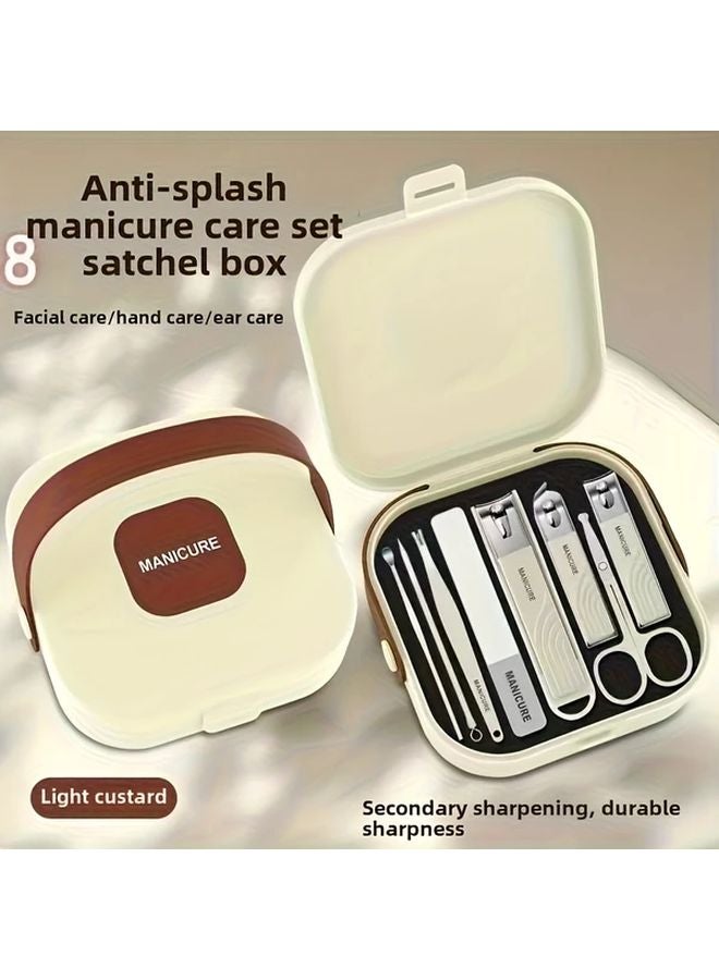 5Pcs Professional Nail Clipper Set Stainless Steel Manicure Pedicure Kit Portable Case - Image 2