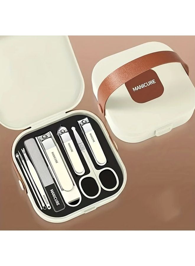 5Pcs Professional Nail Clipper Set Stainless Steel Manicure Pedicure Kit Portable Case - Image 3