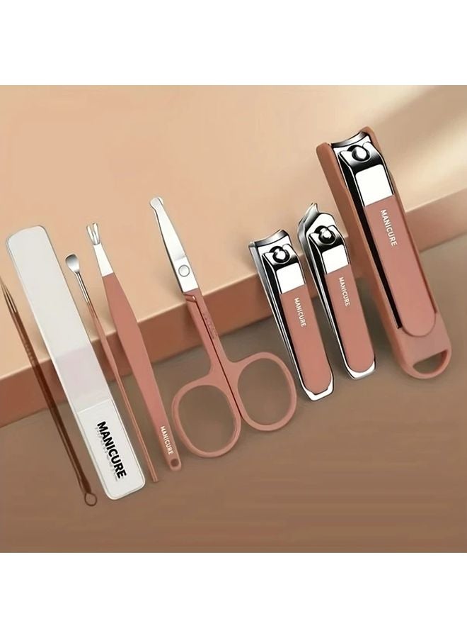 5Pcs Professional Nail Clipper Set Stainless Steel Manicure Pedicure Kit Portable Case - Image 4