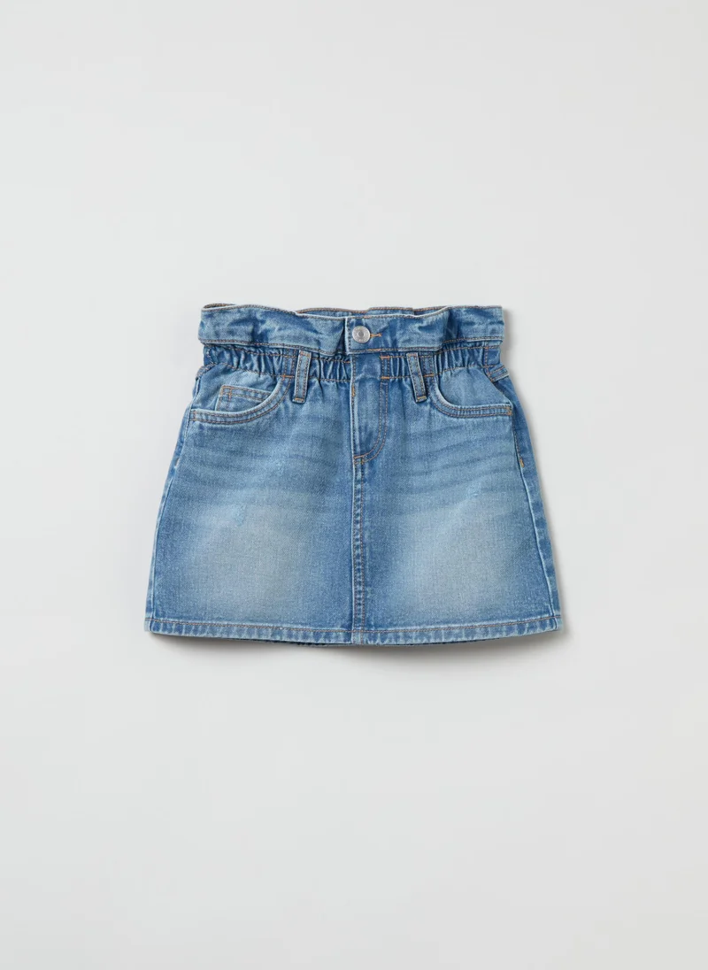 Ovs Slouchy miniskirt in denim