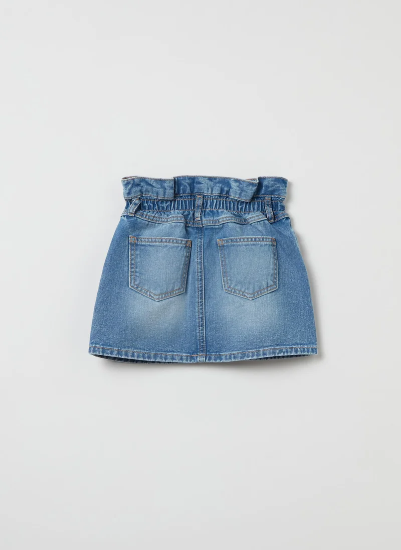 Ovs Slouchy miniskirt in denim