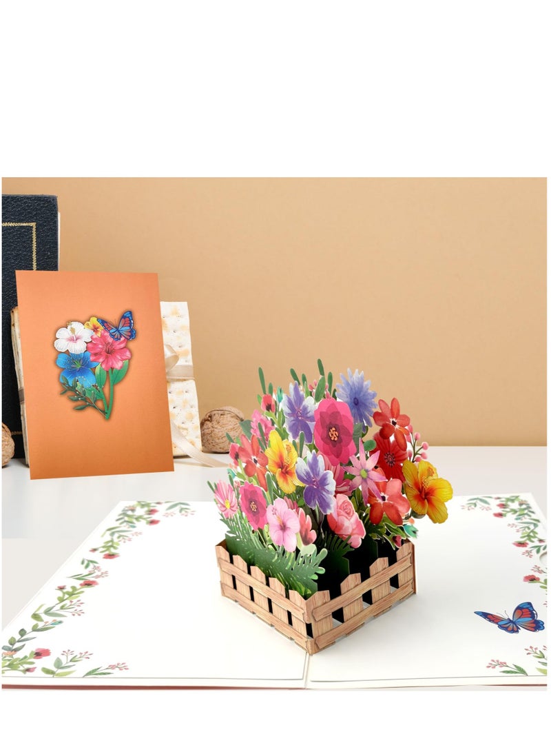 Excefore 3D Pop-Up Greeting Card, Artificial Plants and Flowers Pop Up Card, Suitable for Anniversary, Mother's Day Card, Wedding or Birthday Party Invitation (7.5x5”) - Image 2