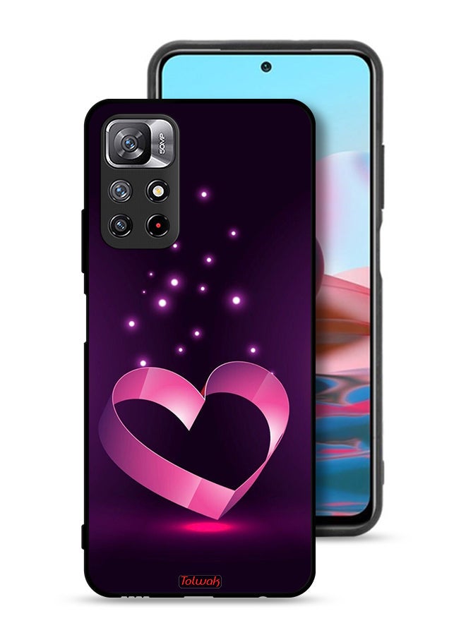 Tolwak Xiaomi Redmi Note 11 4G Protective Case Cover Heart Art - Image 1