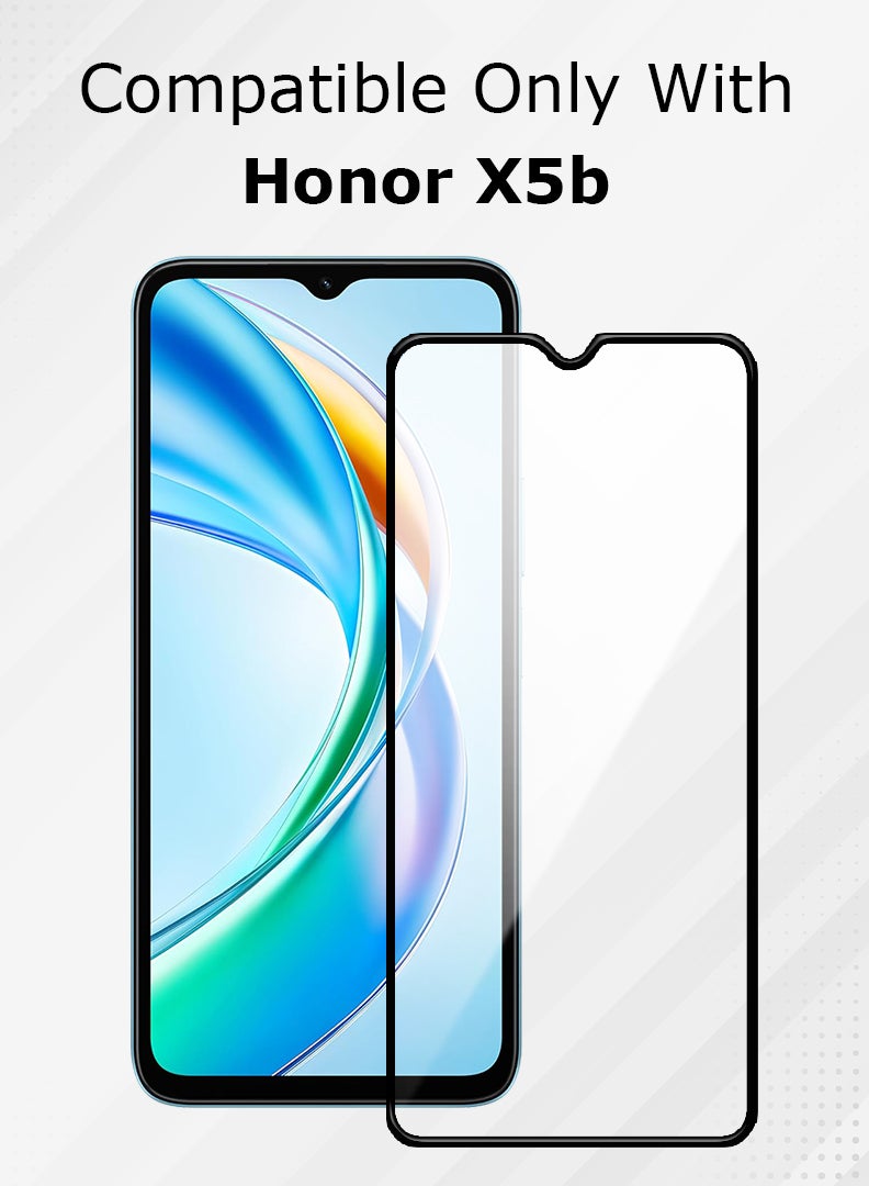 Case Up Screen Protector For Honor X5b 6.56 Inch 9H Hardness Tempered Glass Film, Bubble Free Easy Installation, Full Coverage, Anti Scratch And Touch Sensitive - Image 2