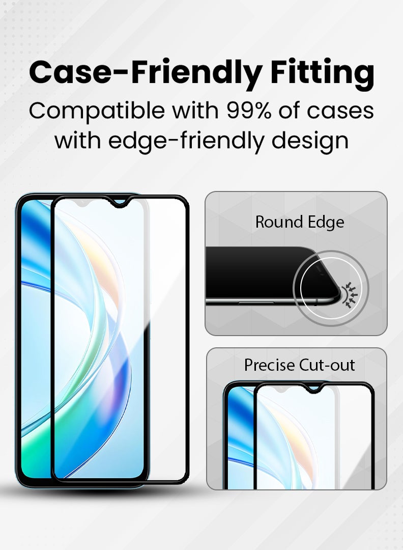 Case Up Screen Protector For Honor X5b 6.56 Inch 9H Hardness Tempered Glass Film, Bubble Free Easy Installation, Full Coverage, Anti Scratch And Touch Sensitive - Image 5