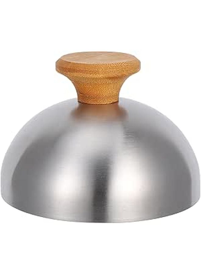Stainless Steel Cheese Melting Dome Cover With Handle For Steak Burger Kitchen - Image 1