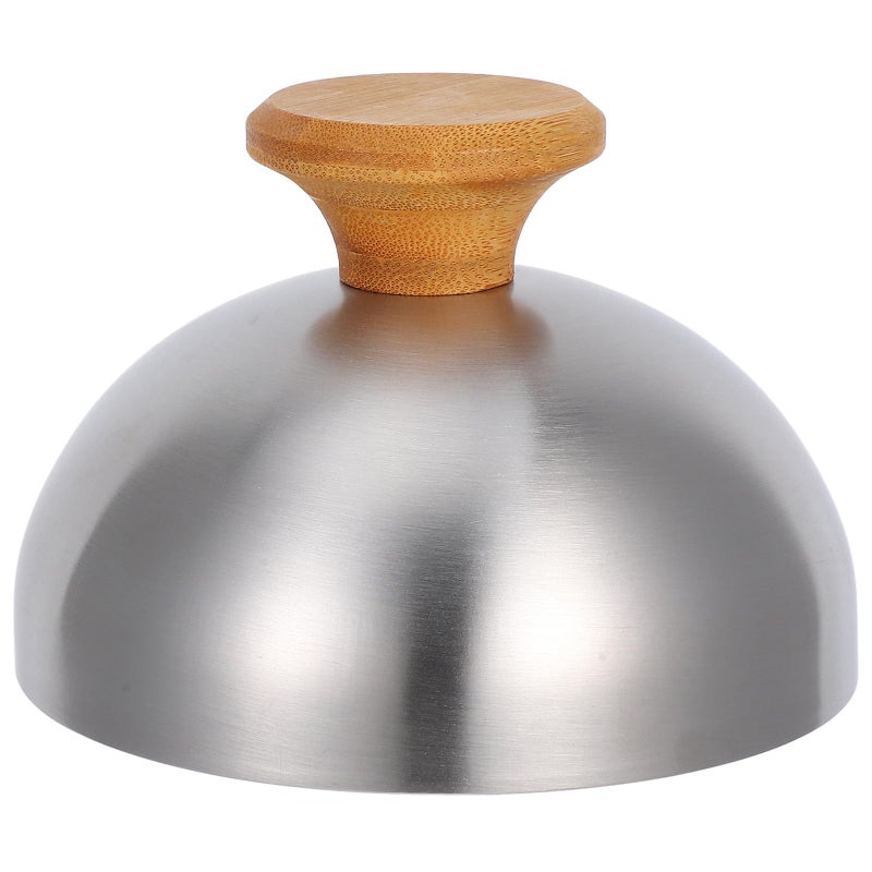 Stainless Steel Cheese Melting Dome Cover With Handle For Steak Burger Kitchen - Image 2