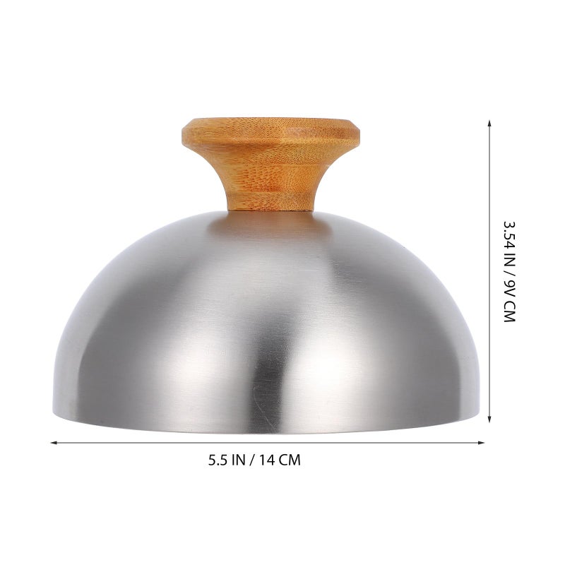 Stainless Steel Cheese Melting Dome Cover With Handle For Steak Burger Kitchen - Image 3