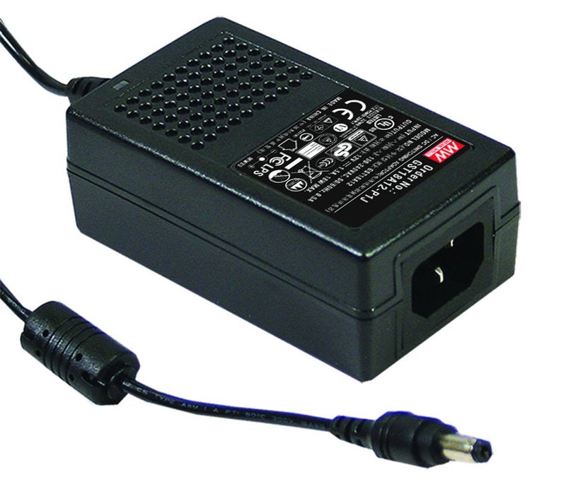Mean Well GST18A12 P1J 18W AC DC Industrial Power Adapter High Reliability - Image 1