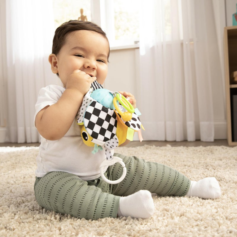 LAMAZE Clip On Car Seat and Stroller Toy - Buzzy The Bee - Crinkle Car Seat and Stroller Toys - Sensory Travel Toys for Babies - Infant Toys Ages 0 Months and Up - Image 2
