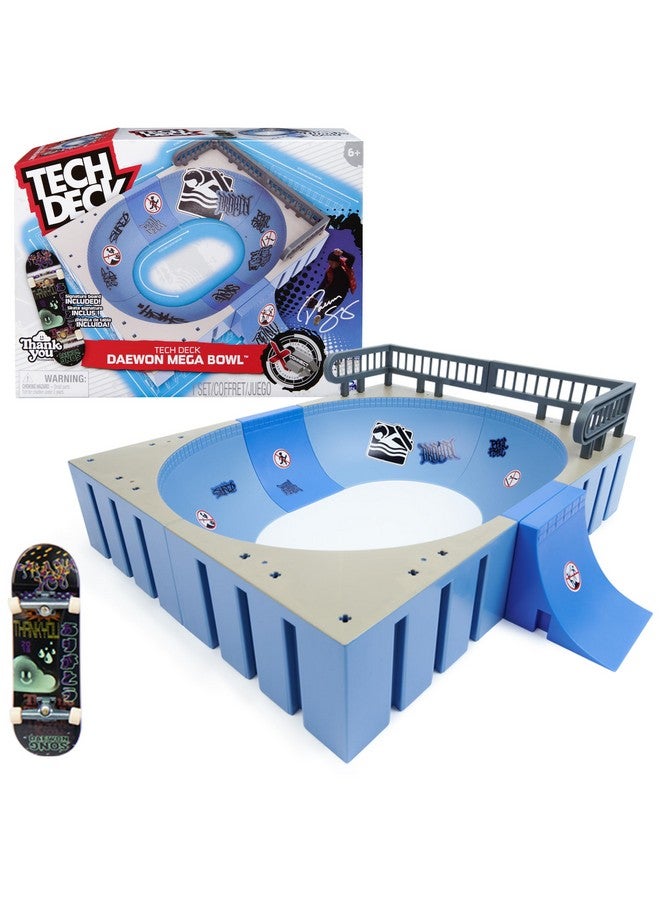 Tech Deck, Daewon Mega Bowl, X-Connect Park Creator, Customizable and Buildable Ramp Set with Exclusive Fingerboard, Kids Toy for Ages 6 and up - Image 1