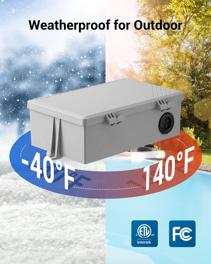 DEWENWILS WiFi Pool Pump Timer, Heavy Duty 40A 120-277 VAC 2HP Wireless Controller Timer for Pool, Water Heater, Works with Alexa, Google Assistant, Smart Life, ETL Listed - Image 5