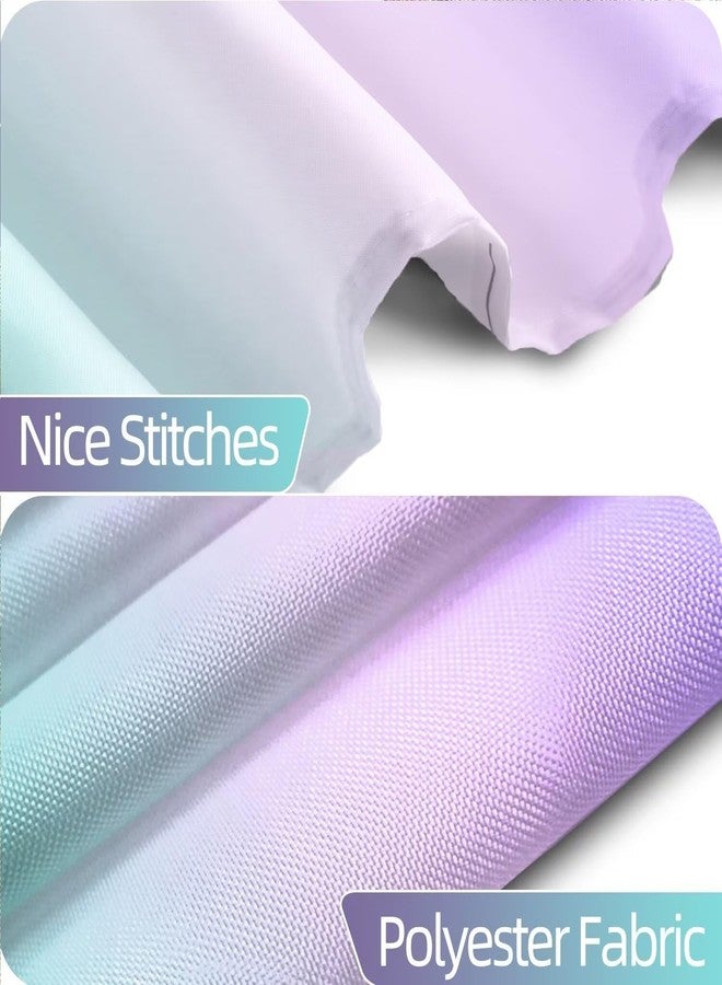 Uiiooazy Rainbow Shower Curtain for Bathroom Ombre Purple Blue Hotel Shower Curtains Set Room Partition Gradient Pink Lavender Blue Waterproof Fabric Stall Bathtub Decor with Hooks 72x72inches - Image 5
