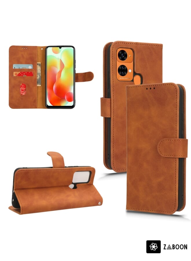 Zaboon Protective Case Cover For Oukitel C33 Skin Feel Magnetic Flip Leather - Image 1