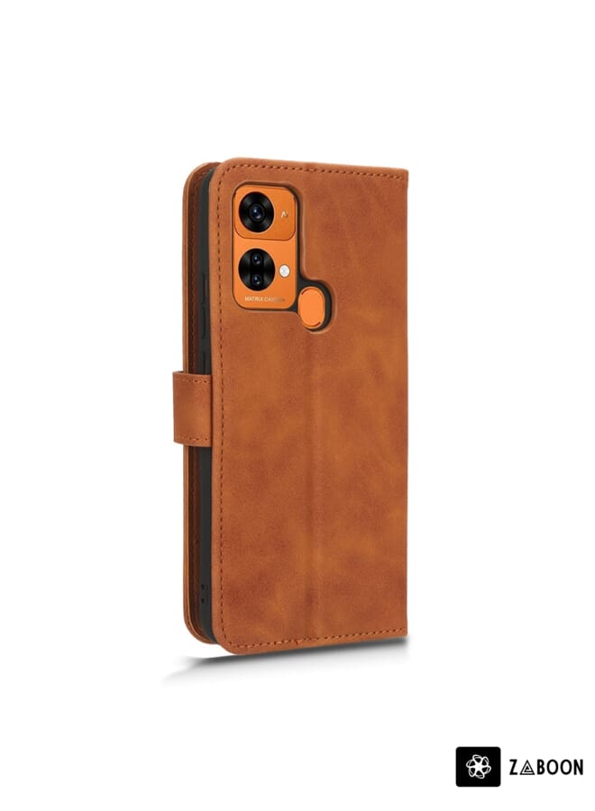 Zaboon Protective Case Cover For Oukitel C33 Skin Feel Magnetic Flip Leather - Image 3
