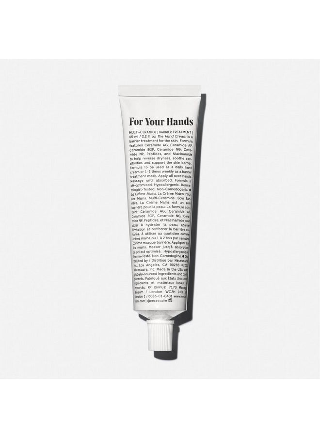 Necessaire Hand Cream With 5 Ceramides & Peptides Fragrancefree Fastabsorbing Nongreasy Dermatologisttested 2.2 Fl Oz  - Image 2