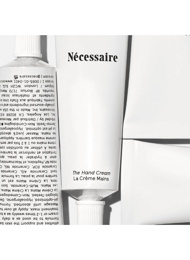 Necessaire Hand Cream With 5 Ceramides & Peptides Fragrancefree Fastabsorbing Nongreasy Dermatologisttested 2.2 Fl Oz  - Image 3