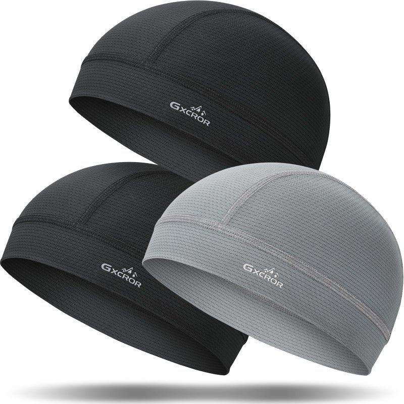 GXCROR 3 Pack Cooling Skull Cap with Sweat-Wicking & Anti-Odor Technology Quick-Dry Helmet Liner for Cycling Motorcycle - Image 1