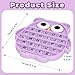DEARIDAP Owl Fidgets for Adults Owl Shaped Silicone Squeeze Sensory Object Alphabet Bubble Stress Anxiety Relief Relax Tools for Adults School Classroom Gift Party Favors Purple - Image 4