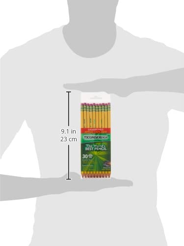 Ticonderoga Wood-Cased Pencils, Pre-Sharpened, #2 HB Soft, Yellow, 30 Count - Image 3