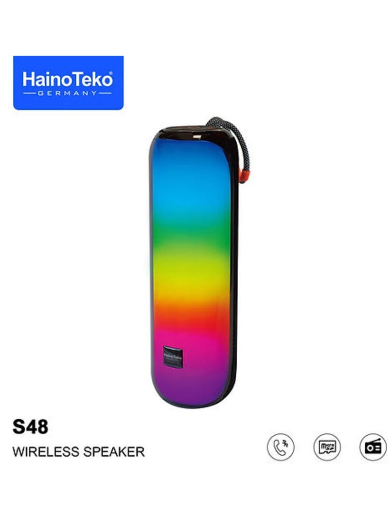 Haino Teko SP S48 Portable Wireless Speaker with RGB Lights Black - Image 1