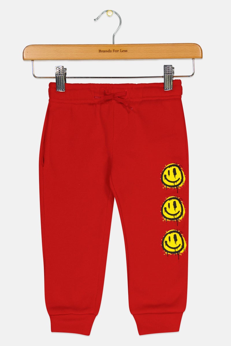brooklyn Toddler Boys Regular Fit Graphic print Jogger Pants, Red  - Image 1