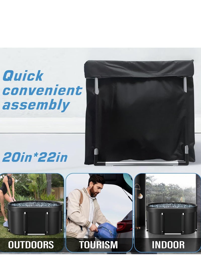 COOLBABY Large Oval Ice Bath provides multiple layers of portable outdoor cold baths for rehabilitation, as well as foldable ice baths for home, gym, and indoor use