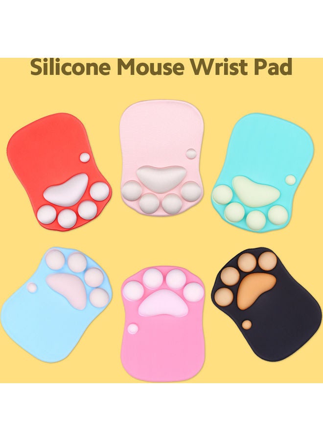 NIBEMINENT Silicone Mouse Wrist Pad Cute Cat Blue  - Image 2