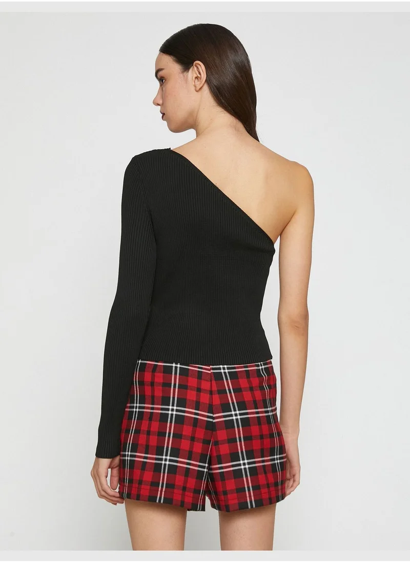 KOTON One Shoulder Sweater Ribbed