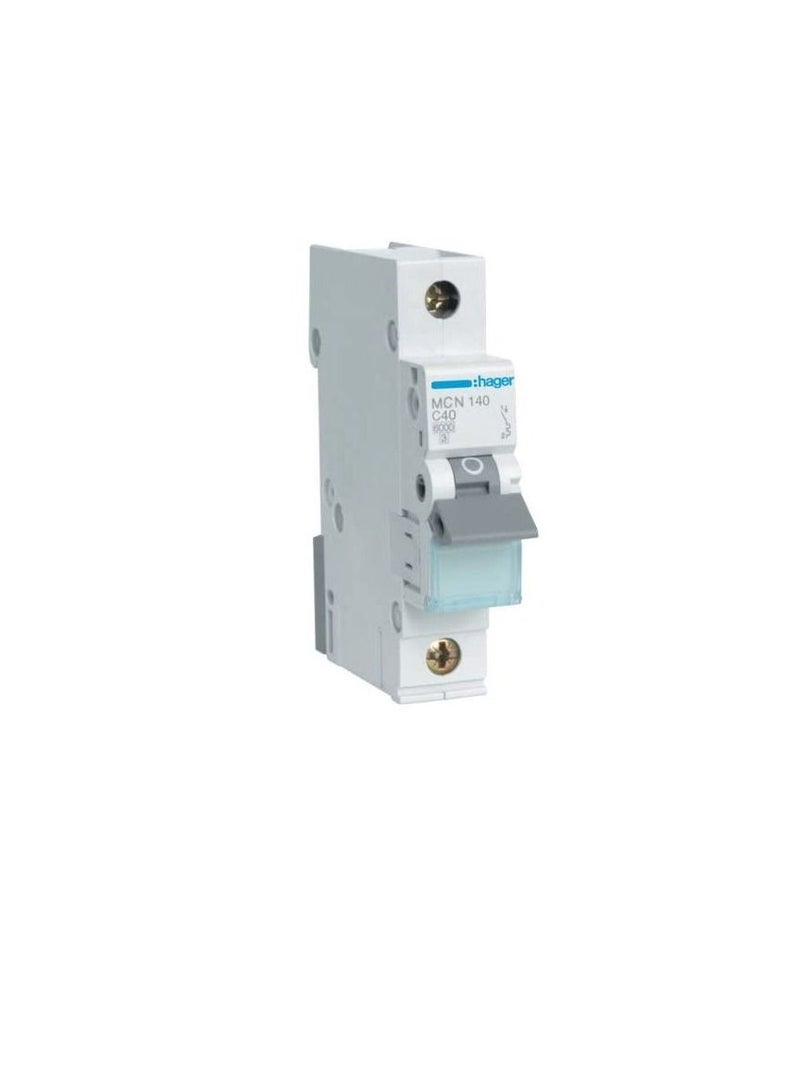Hager Hager Miniature Circuit Breaker - MCB 1Pole 40A 6kA MCN140 France  - Image 1
