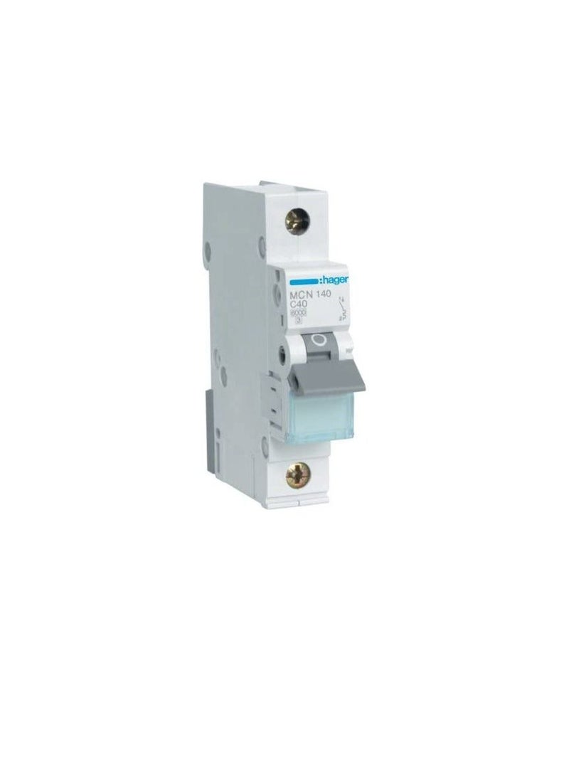 Hager Hager Miniature Circuit Breaker - MCB 1Pole 40A 6kA MCN140 France  - Image 2