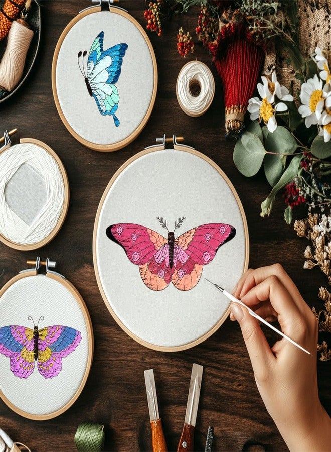 BENECREAT 4 Sheets 40Pcs Stick and Stitch Embroidery Paper, Butterflies Stabilizer Water Soluble Hand Sewing for Carves, Shirts, Coats, Bags, Towels - Image 4