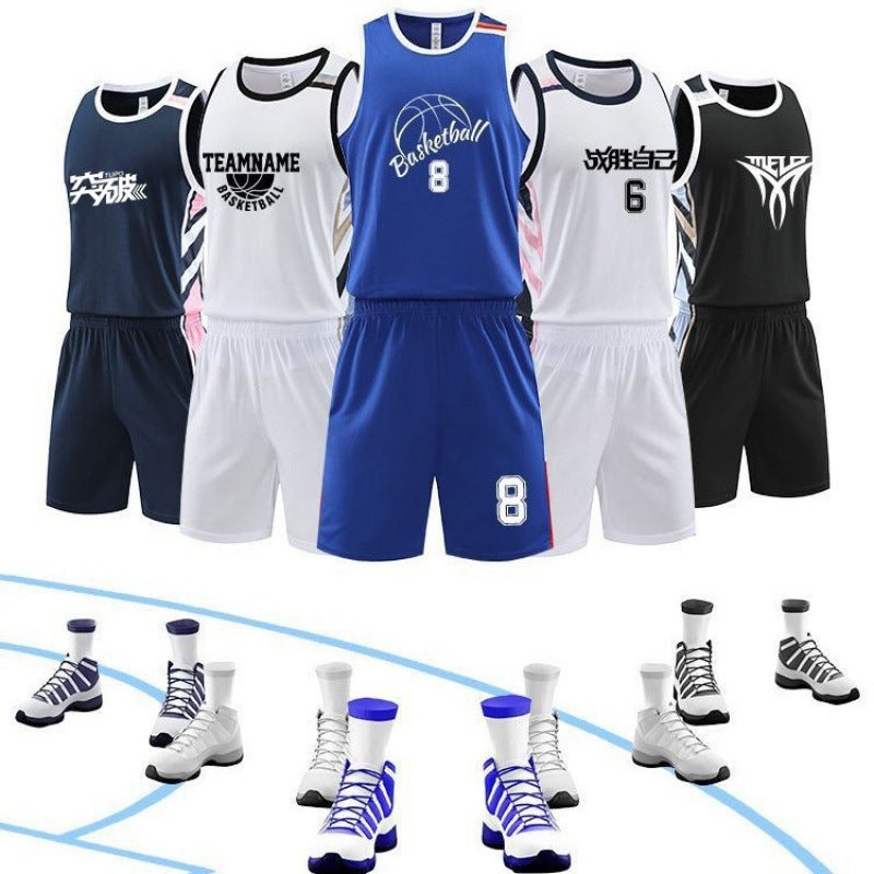Basketball Uniform Suit Student Youth Game Quick-Drying Jersey Adult Children Vest Game Sports Uniform Printing - Image 2