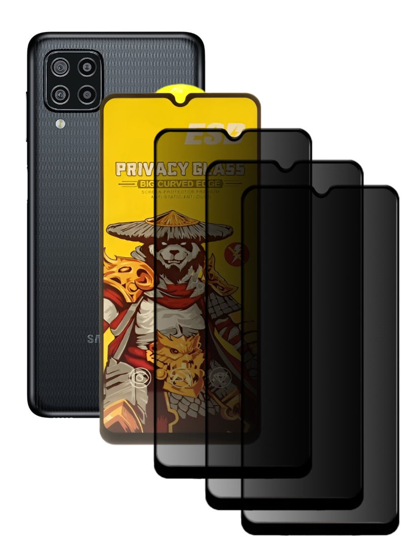 ESD 3 Pieces Tempered Dustproof Privacy Glass Screen Protector Compatible For Samsung Galaxy F22 - Image 1