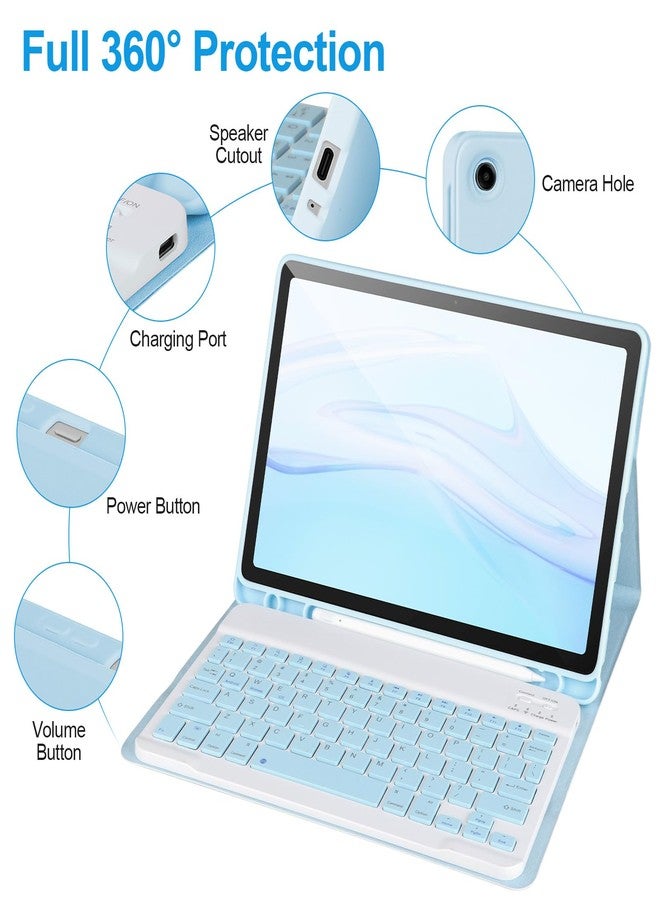 APHBZGE Keyboard Case for Samsung Galaxy Tab A9+/Plus 11’’ 2023(SM-X210/X216/X218),Case with Keyboard for Samsung Tab A9+ with S Pen Holder,Detachable Bluetooth Keyboard for Galaxy A9 Auto Wake/Sleep (Blue) - Image 4