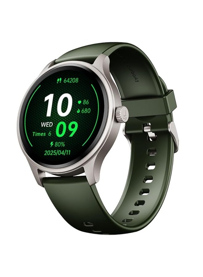 Boat Lunar Discovery Neo, 1.39" (3.5 cm) Round HD Display, Premium Metallic Finish, Animated Watchfaces, 100+ Sports Mode, Bluetooth Calling, Smart Watch for Men & Women (Olive Gold) - Image 1