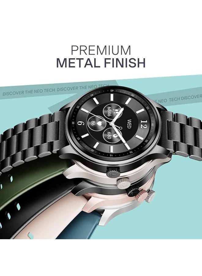 Boat Lunar Discovery Neo, 1.39" (3.5 cm) Round HD Display, Premium Metallic Finish, Animated Watchfaces, 100+ Sports Mode, Bluetooth Calling, Smart Watch for Men & Women (Olive Gold) - Image 2