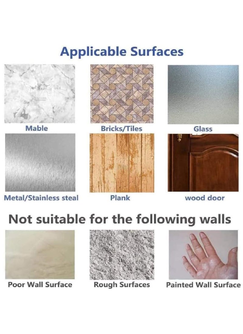 Generic P2H SELF Adhesive PVC Wall Hooks Pack of 17 Transparent  - Image 2