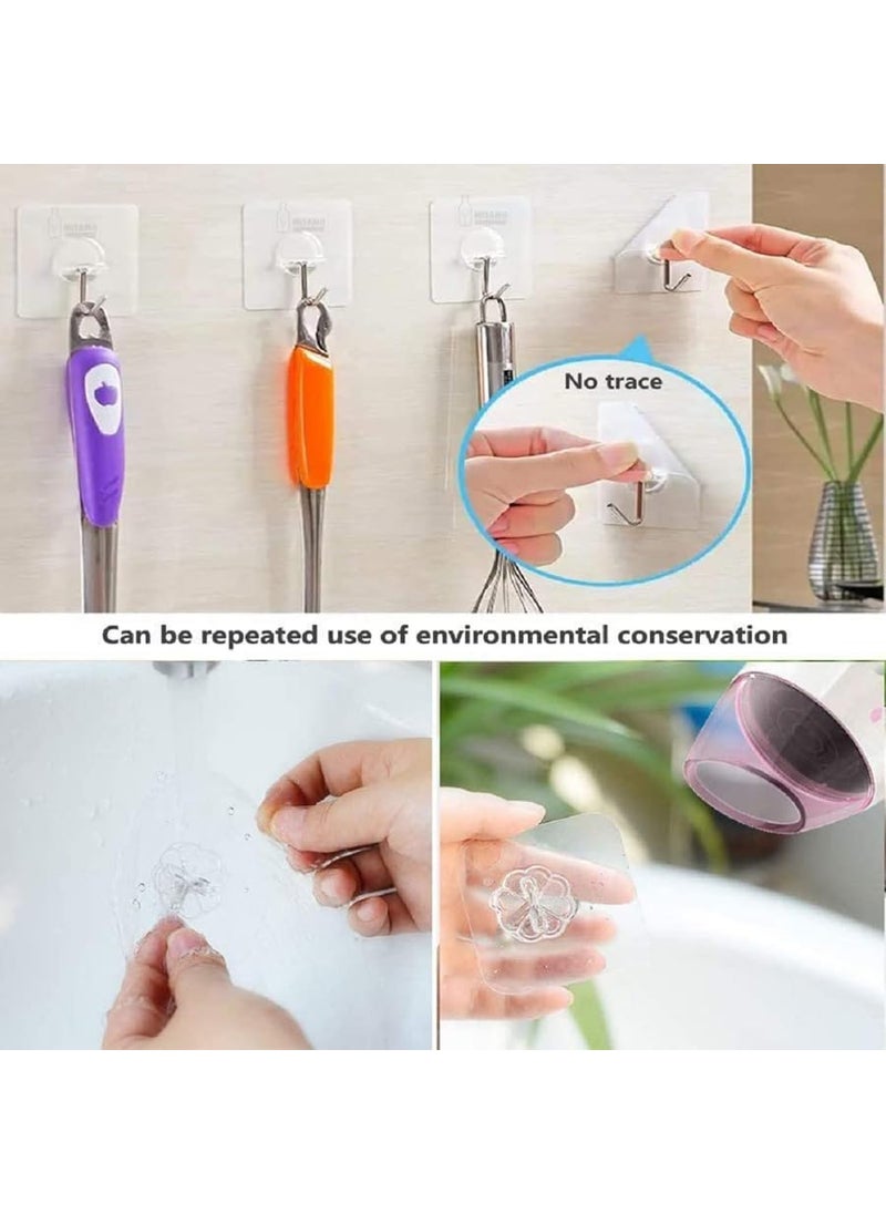 Generic P2H SELF Adhesive PVC Wall Hooks Pack of 17 Transparent  - Image 3