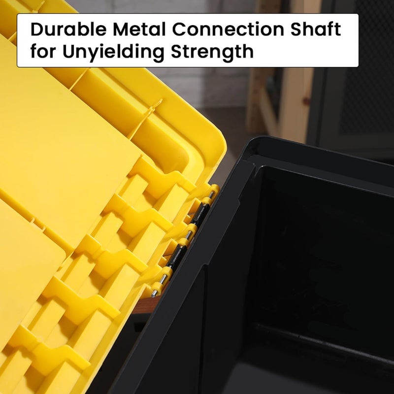 Deli DL-TC290 صندوق أدوات متعدد الاستخدامات 19" مع هيكل قابل للطي بطبقتين مشبك معدني ومقبض حمل متصل مجموعة أدوات يدوية PP للاستخدام المنزلي والمهني (1 قطعة) - Image 5