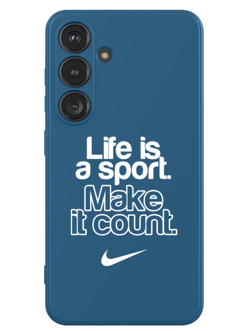 Theodor Protective Slim Fit Case Liquid Silicone Cover with Full Body Protection Anti-Scratch Shockproof Case For Samsung Galaxy S24 Plus (Blue) - life-is-a-sport - Image 1