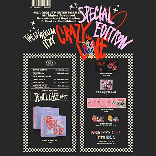 ITZY - [ SPECIAL EDITION] Crazy In Love The 1st Album + Extra Photocards Set (Jewel case ver.), Purple - Image 3