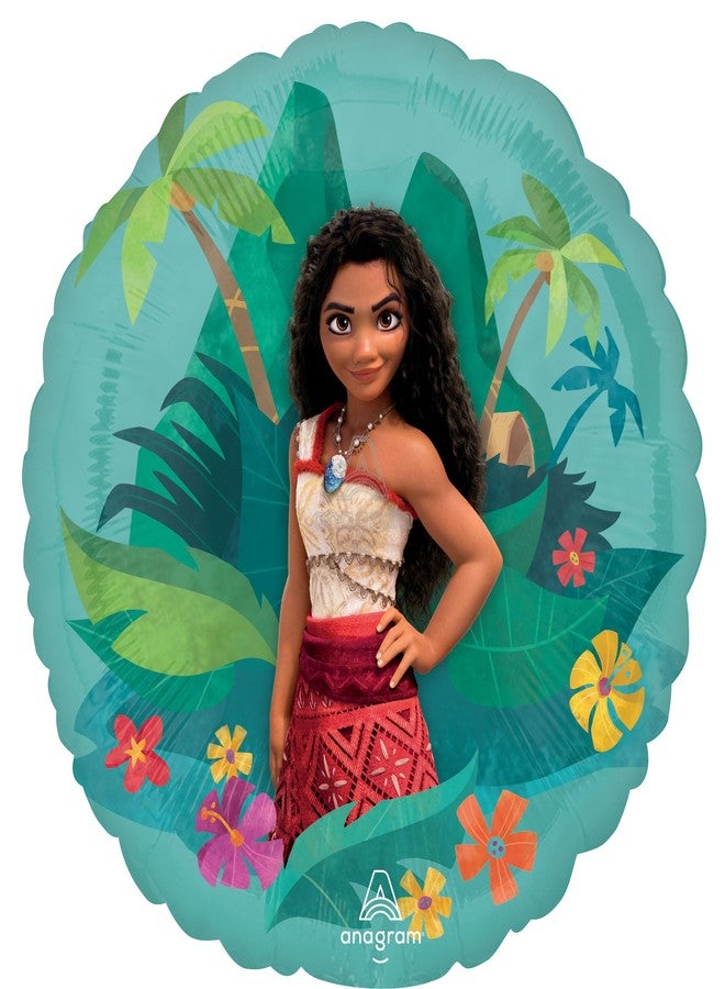 Anagram Moana and Maui Birthday Party Supplies 6pc Foil Balloon Bouquet Decorations - Image 4