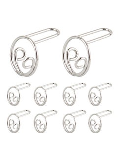 Framendino Framendino, 10 Pack No Glue Adhesive Nail Ring Adjustable Removable Reusable Finger Non-Tarnish Full Set for Women Nails Art DIY Decoration (Silver) 