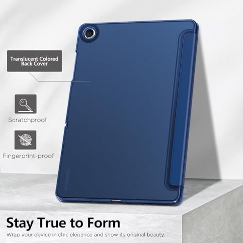 EDNITA Cover for Samsung Galaxy Tab A9 Plus 11 inch Case Cover, Smart Flip Case Cover for Samsung Galaxy Tab A9+ 11 inch Translucent Back (Dark Blue) - Image 3
