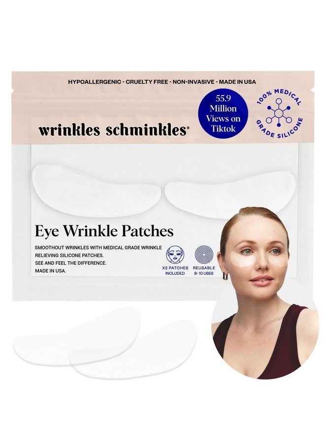 WRINKLES SCHMINKLES - Under Eye Wrinkle Patches | Smooth Eye Wrinkles Crows Feet & Dark Circles Overnight | 1 Pair Reusable Medical Grade Silicone Patches - Image 1