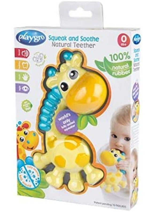 playgro Latex Squeak and Soothe Natural Teether For Baby Pack of 0 - Image 5
