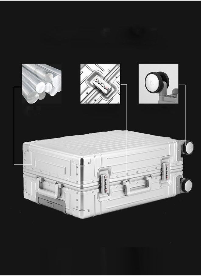 keke - Set of 2 Hardcase Travel Suitcase Al-Mg Alloy Luggage Trolley With 4 Spinner Wheel - Image 1