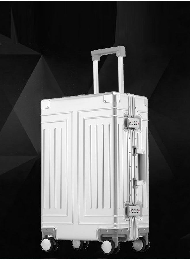 keke - Set of 2 Hardcase Travel Suitcase Al-Mg Alloy Luggage Trolley With 4 Spinner Wheel - Image 1